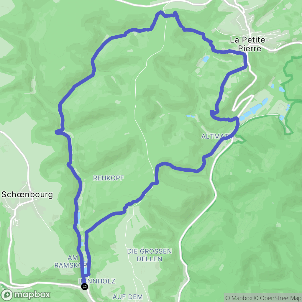 Eschbourg : carte du parcours de randonnée - France