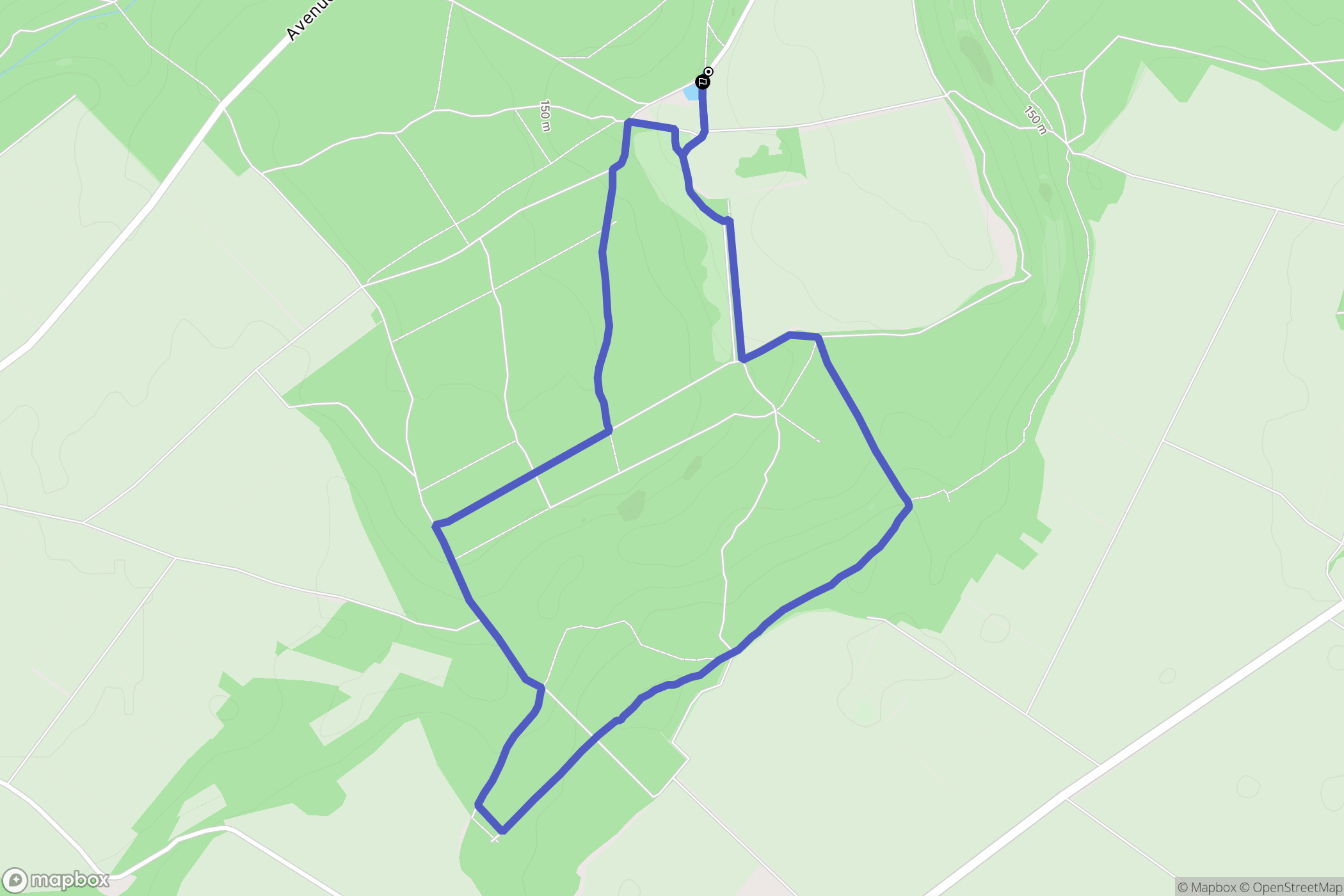 Les Granges-le-Roi : carte du parcours de randonnée - France