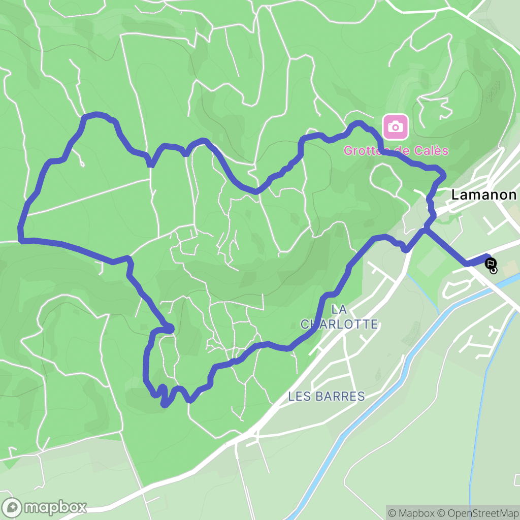 Lamanon : carte du parcours de randonnée - France