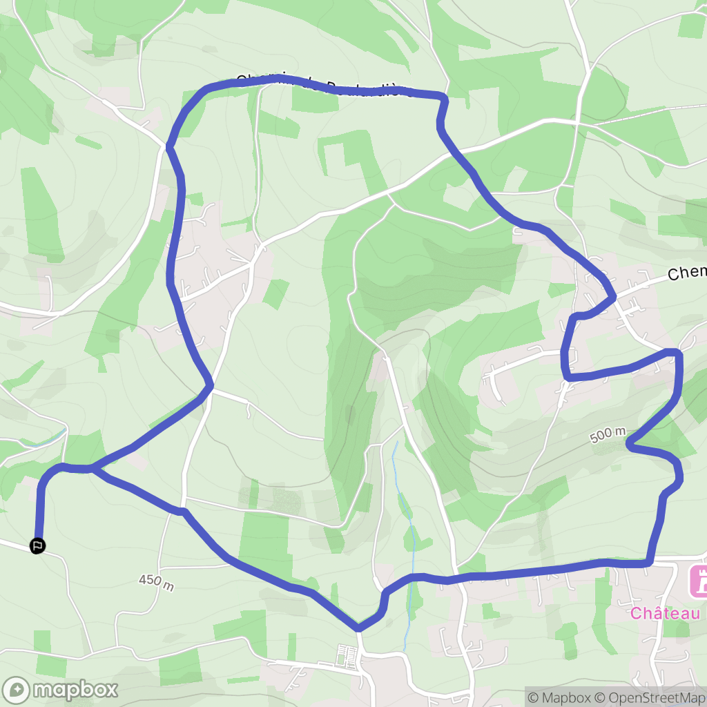 La Côte-Saint-André : carte du parcours de randonnée - France