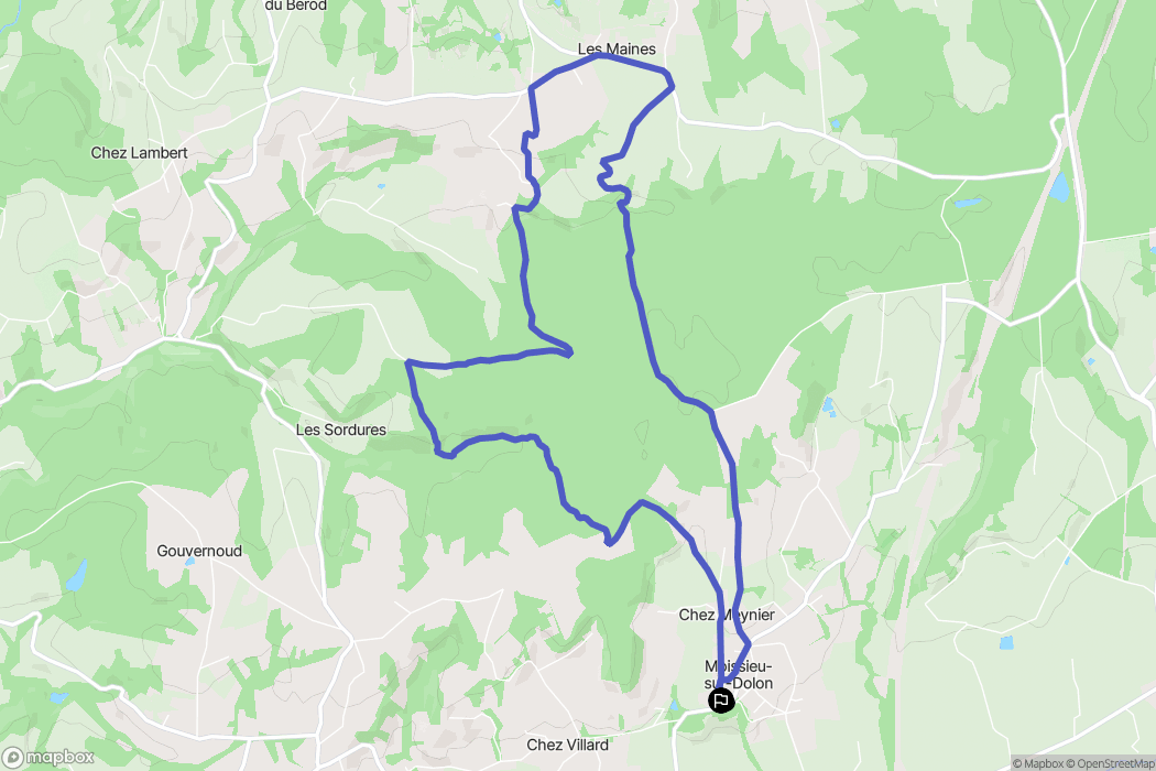 Moissieu-sur-Dolon : carte du parcours de randonnée - France
