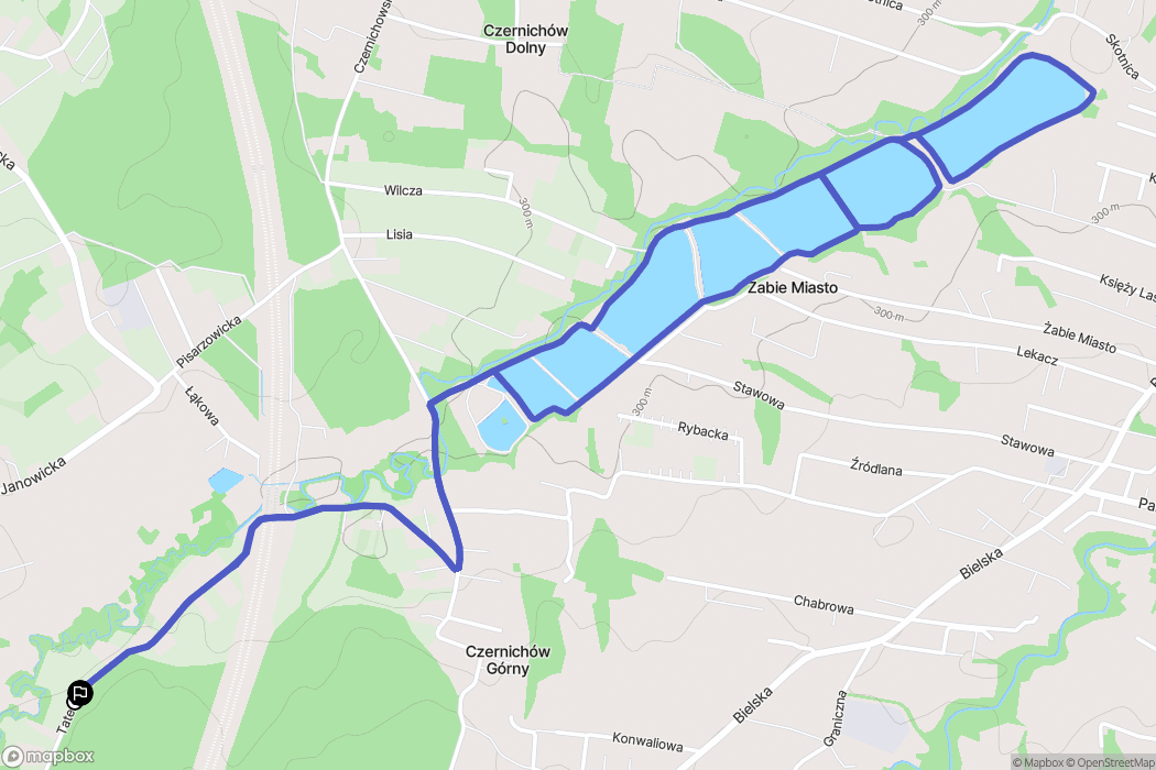 Bielsko-Biała: mapa trasy - Poland