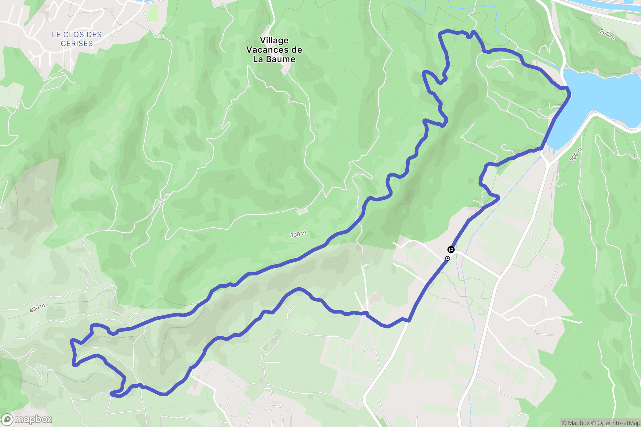 Rognes : carte du parcours de randonnée - France
