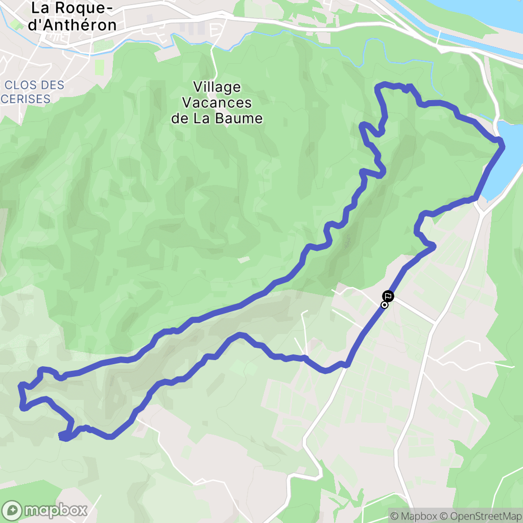 Rognes : carte du parcours de randonnée - France