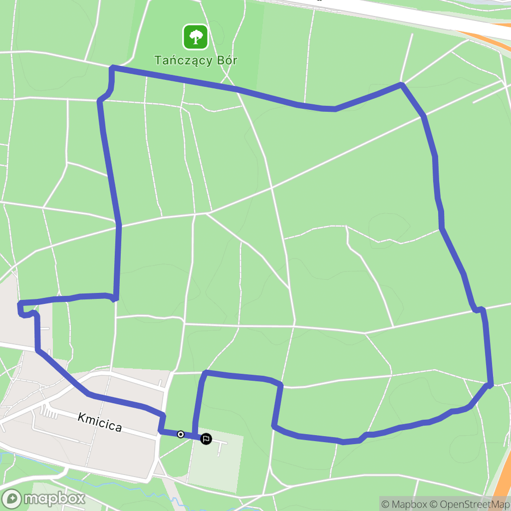 Zielona Góra: mapa trasy - Poland