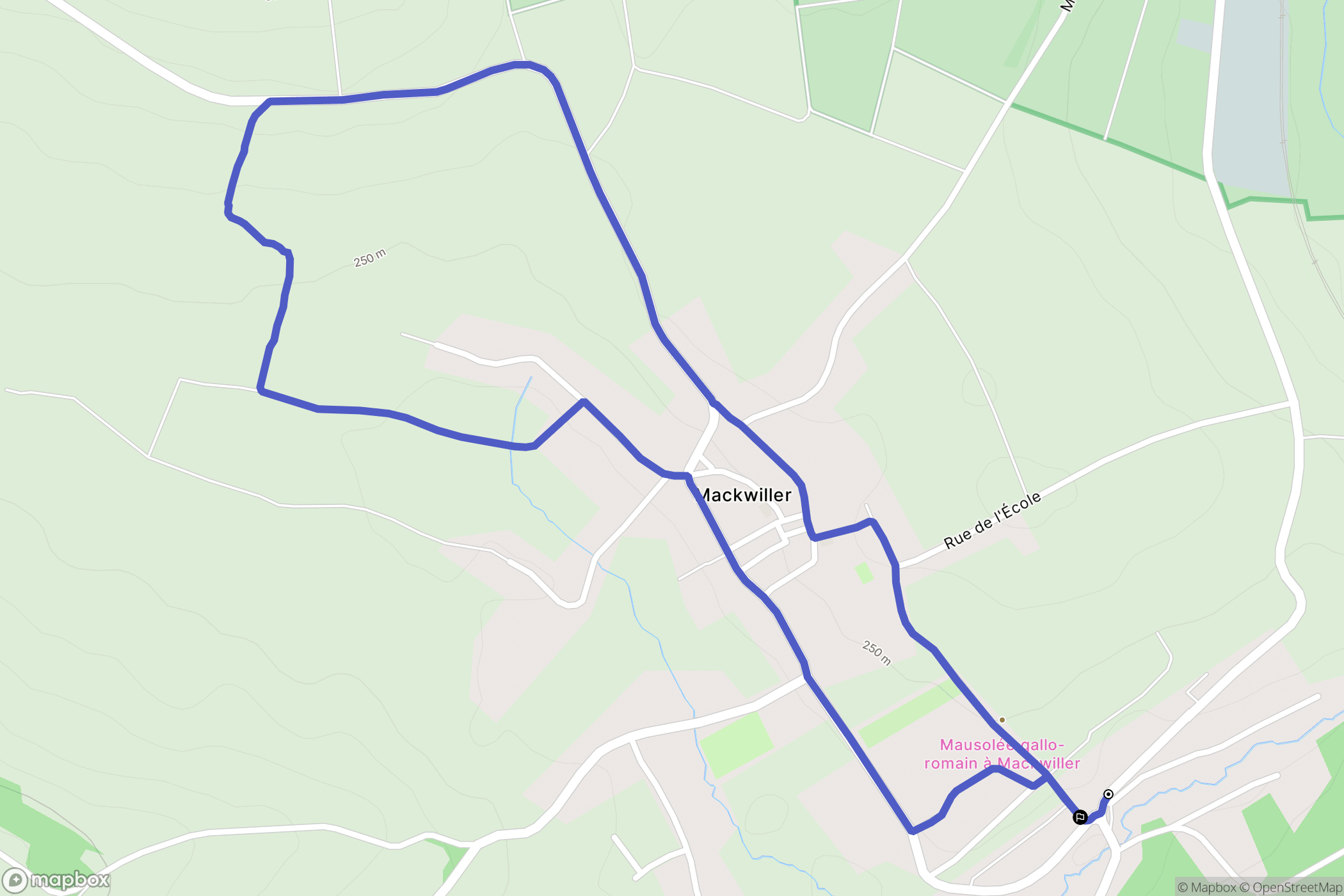 Mackwiller : carte du parcours de randonnée - France