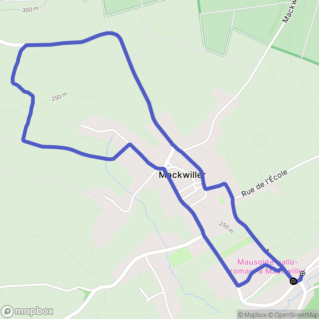 Mackwiller : carte du parcours de randonnée - France