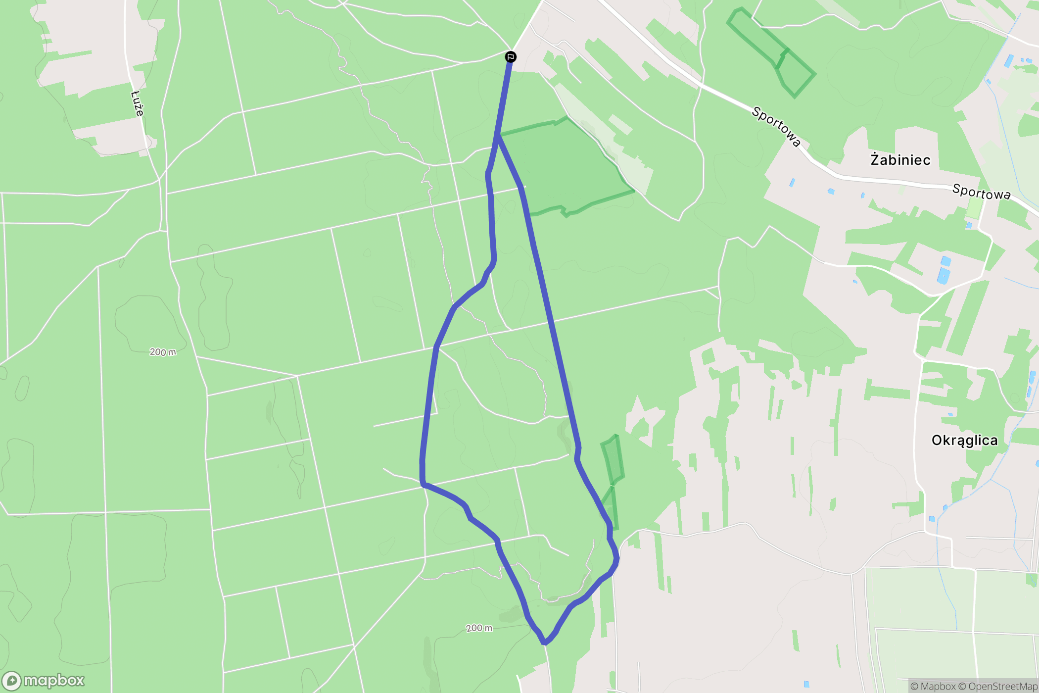 Szydłowiec: mapa trasy - Poland