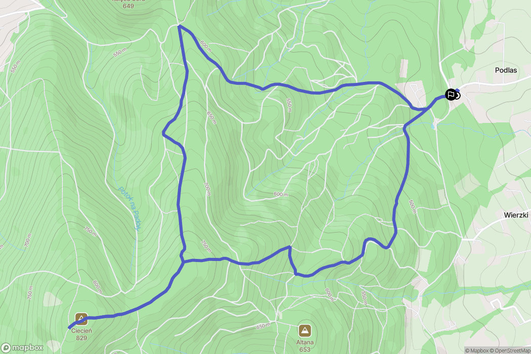 Pogorzany: mapa trasy - Poland