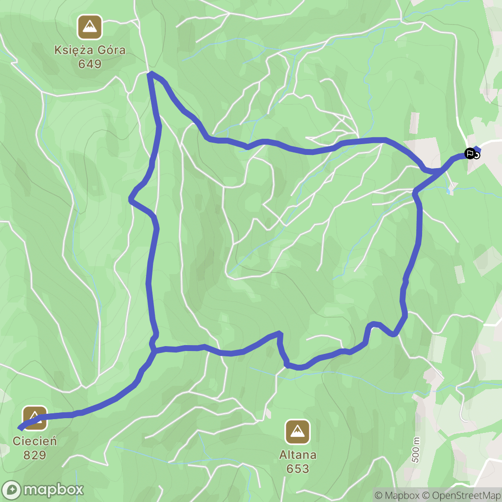 Pogorzany: mapa trasy - Poland