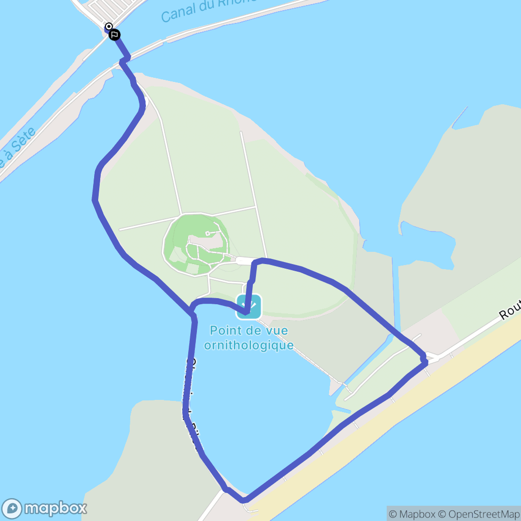 Villeneuve-lès-Maguelone : carte du parcours de randonnée - France