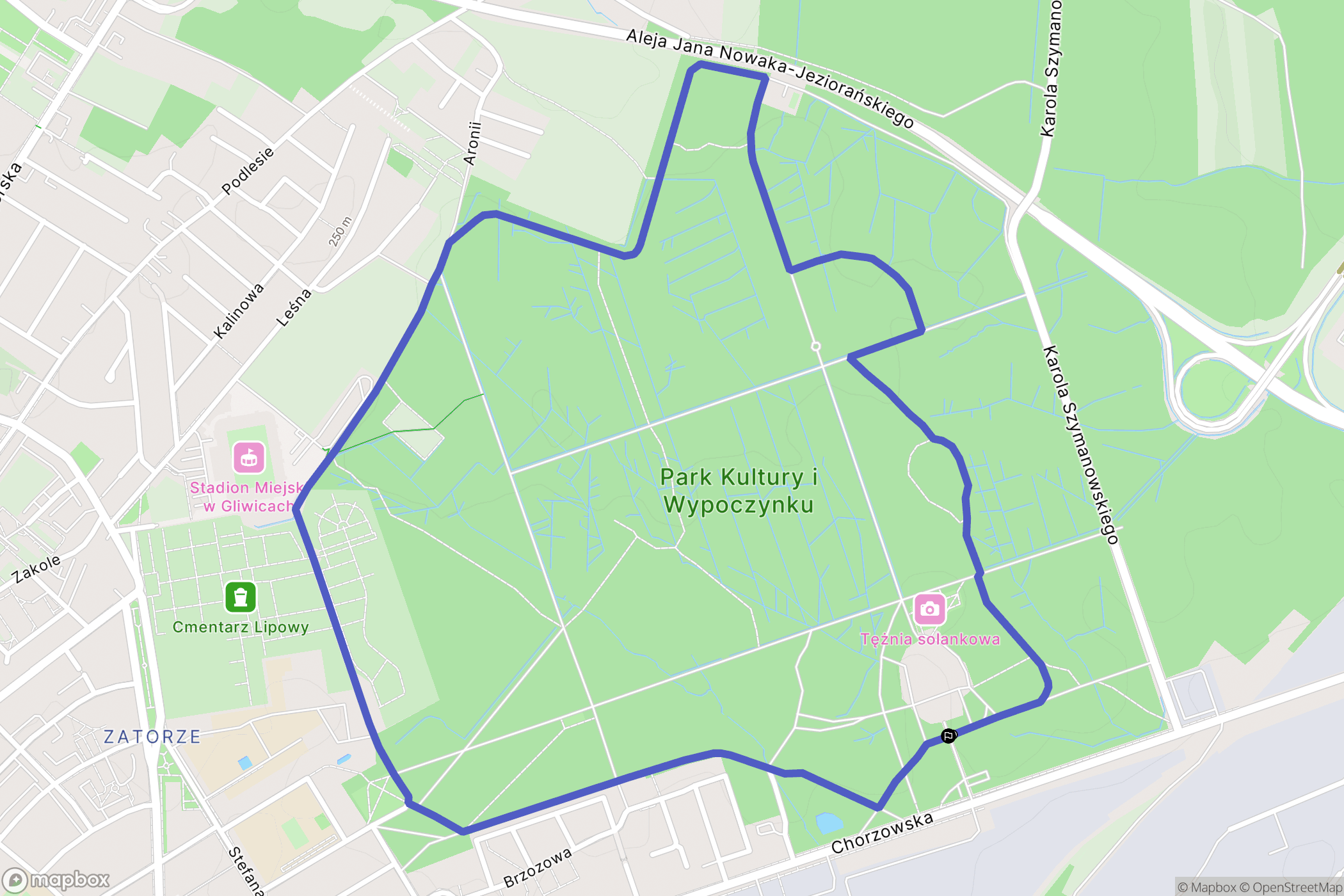 Gliwice: mapa trasy - Poland