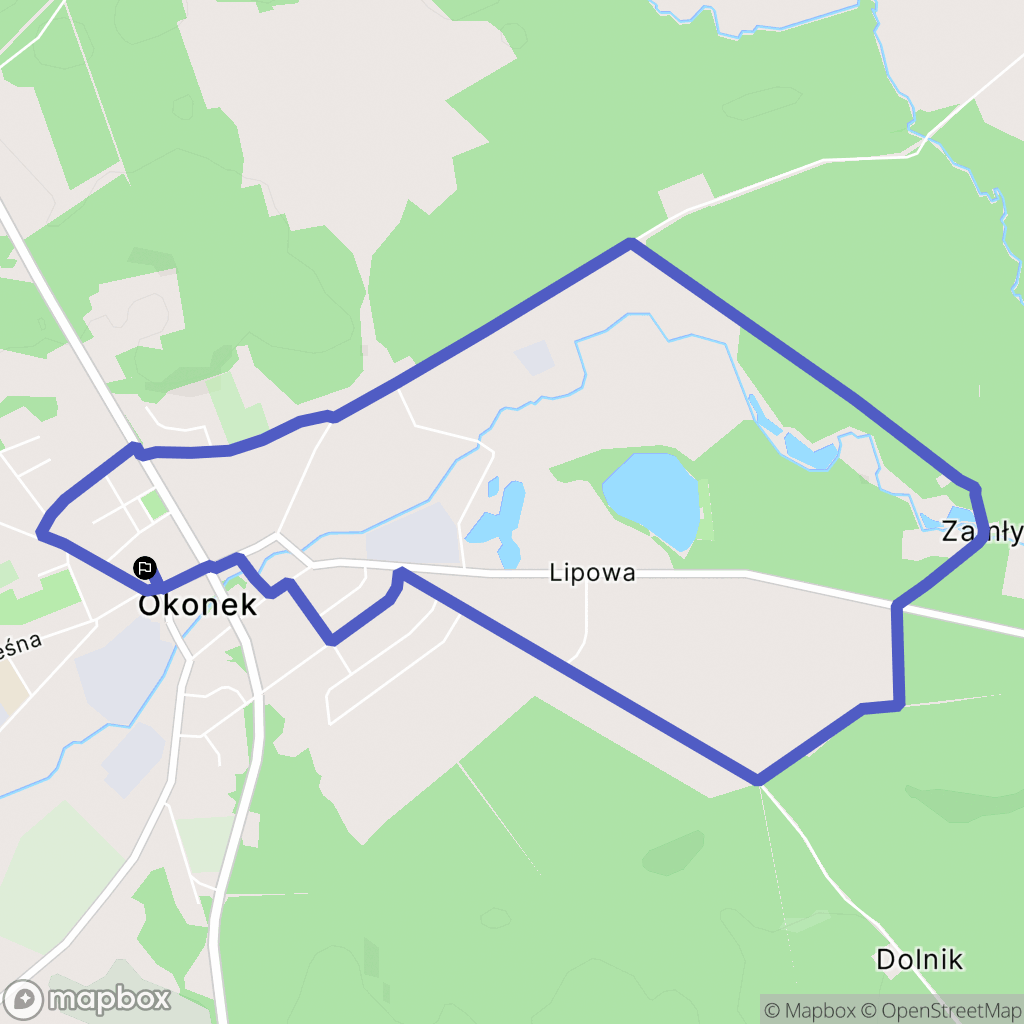Okonek: mapa trasy - Poland
