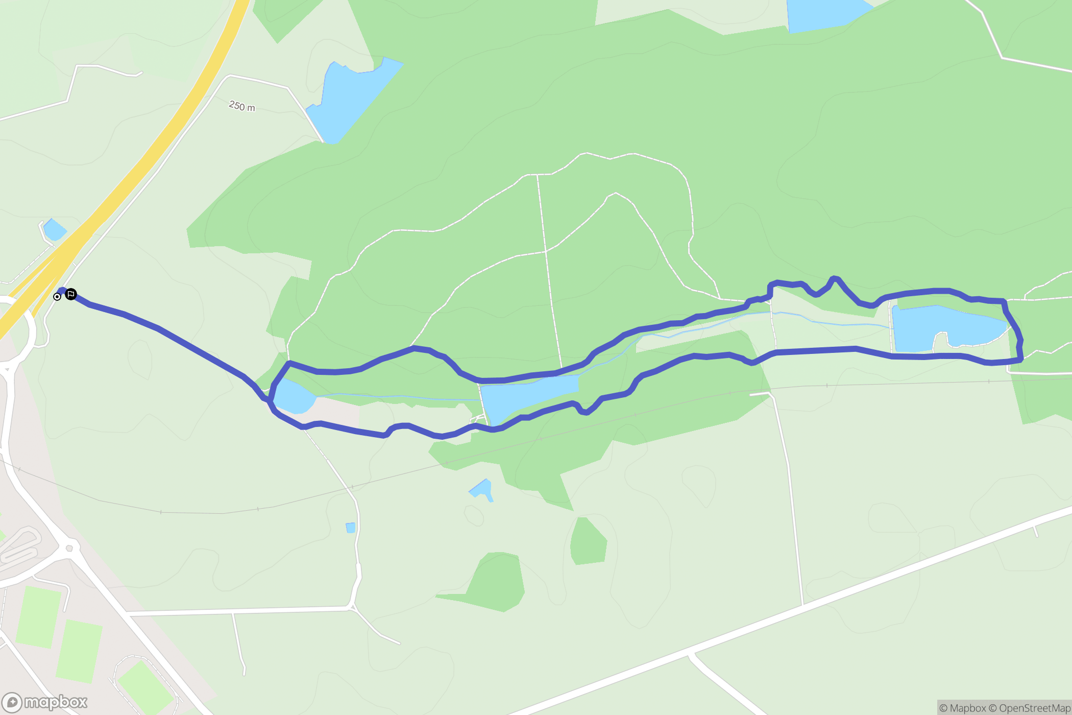 Yzeure : carte du parcours de randonnée - France
