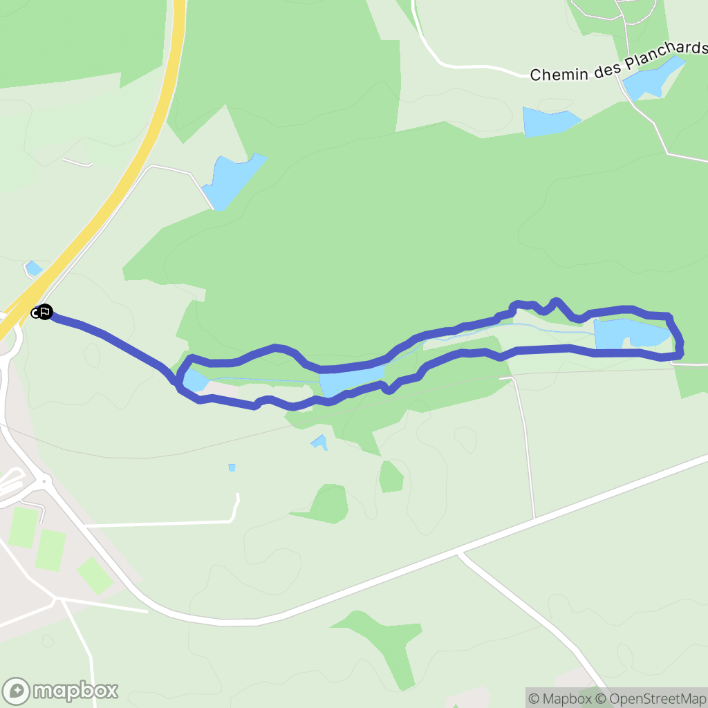 Yzeure : carte du parcours de randonnée - France