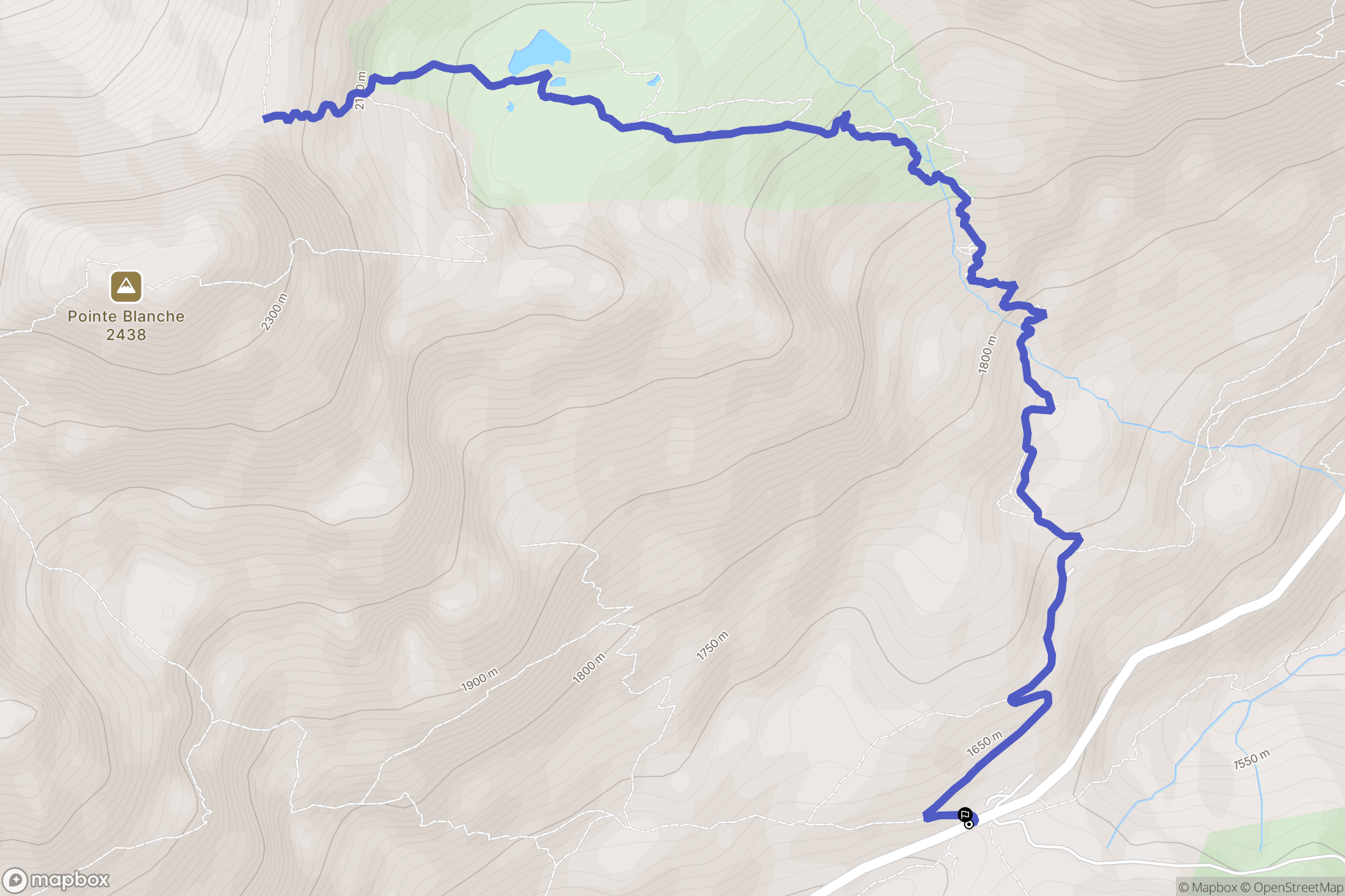 Le Reposoir : carte du parcours de randonnée - France