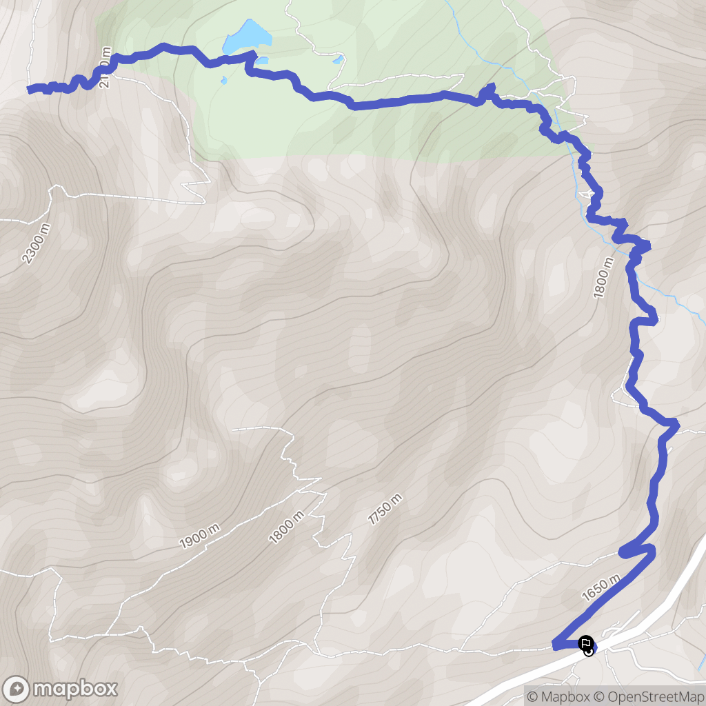 Le Reposoir : carte du parcours de randonnée - France