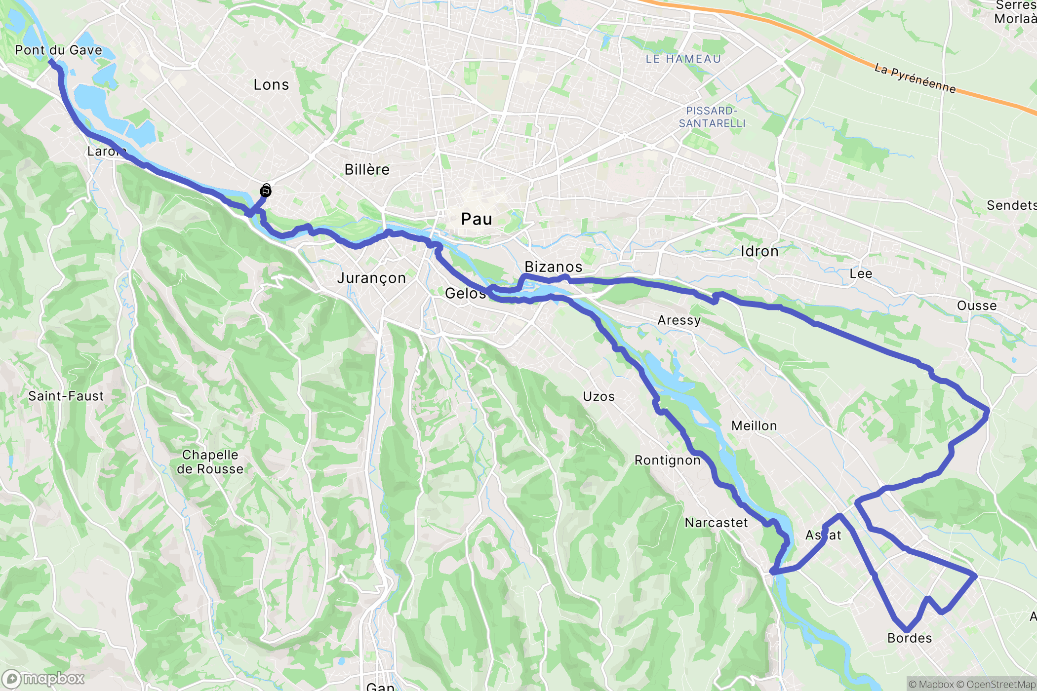 Lons : carte du parcours de randonnée - France