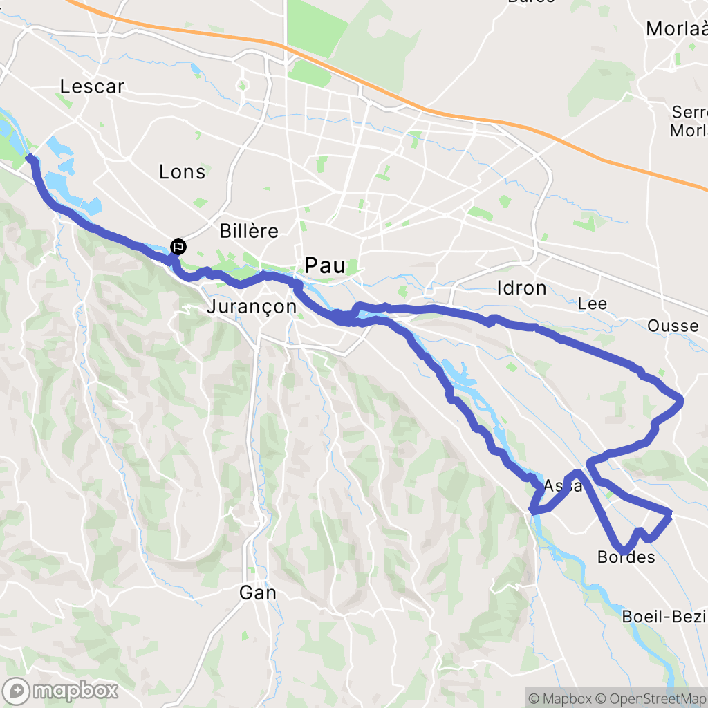 Lons : carte du parcours de randonnée - France