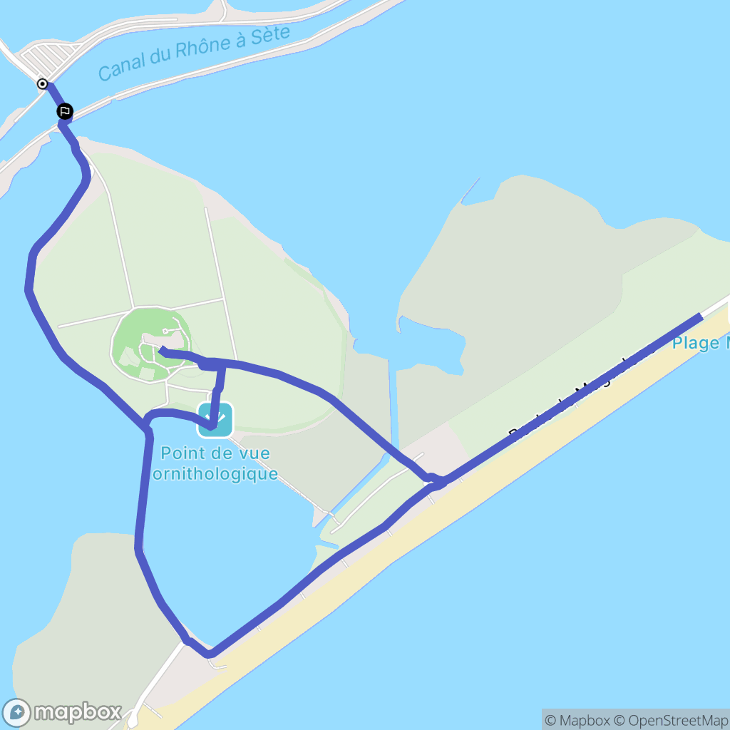 Villeneuve-lès-Maguelone : carte du parcours de randonnée - France