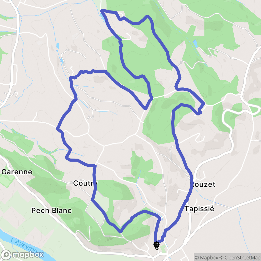 Lamothe-Capdeville : carte du parcours de randonnée - France