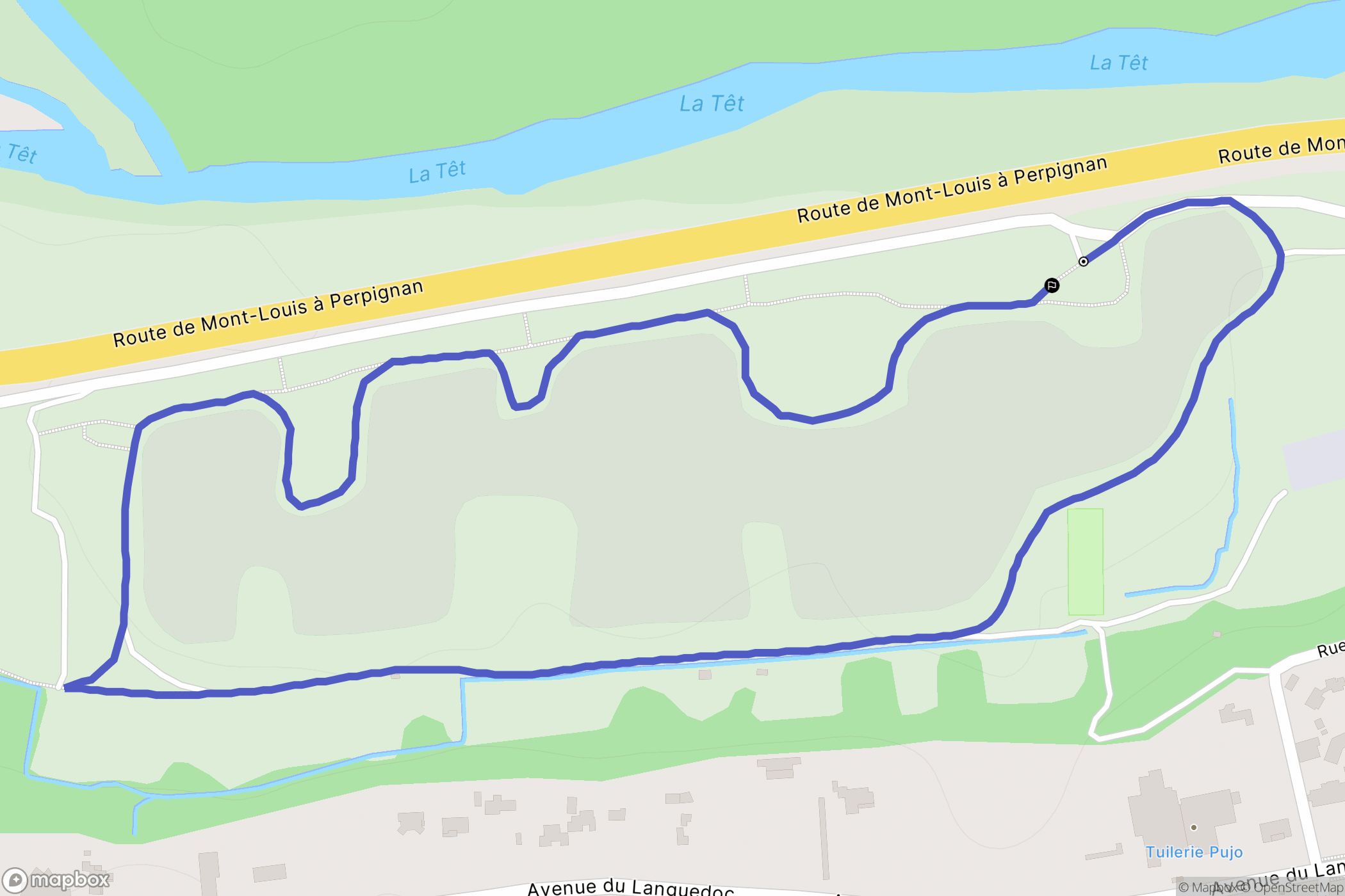 Saint-Féliu-d'Avall : carte du parcours de randonnée - France