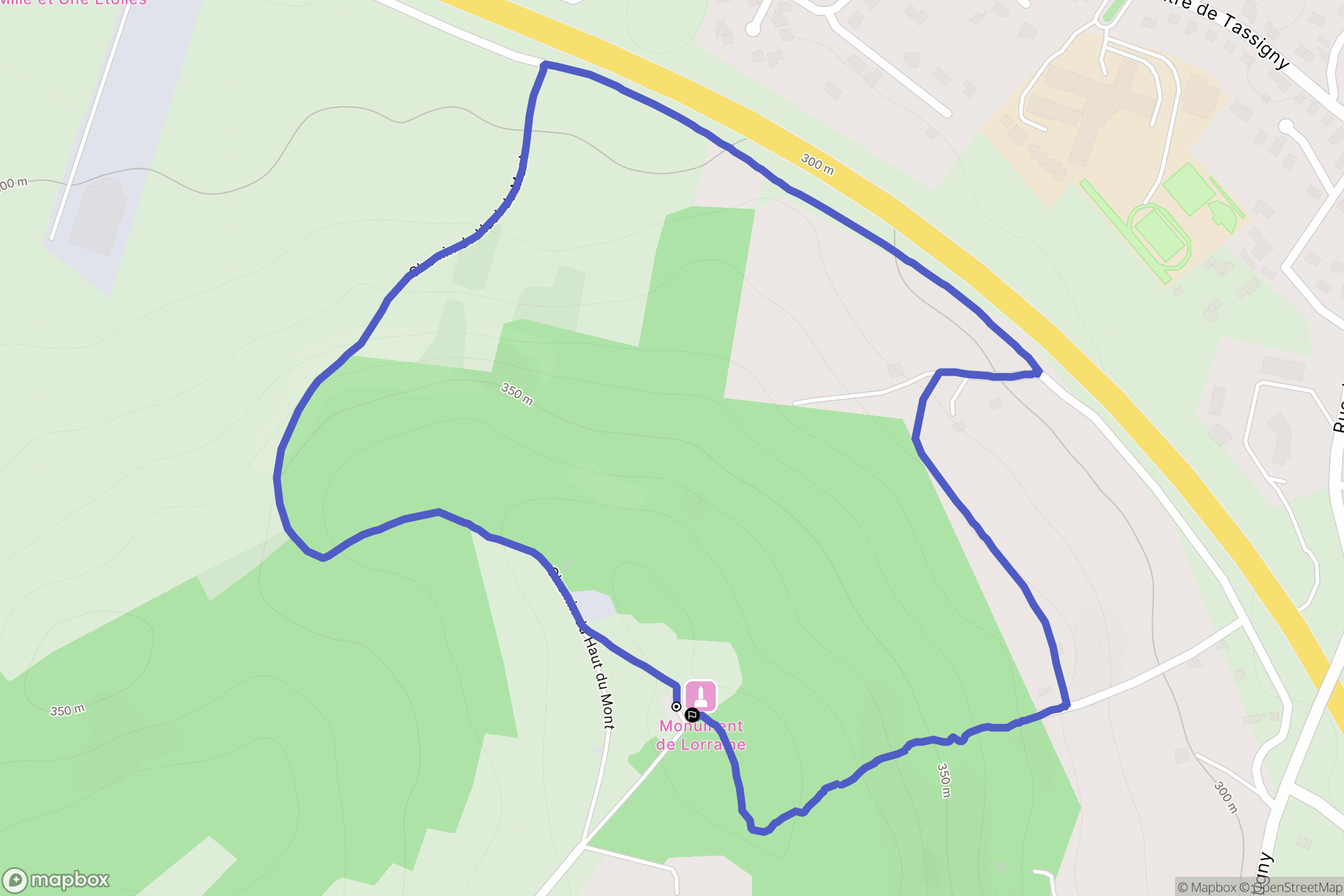 Charmes : carte du parcours de randonnée - France