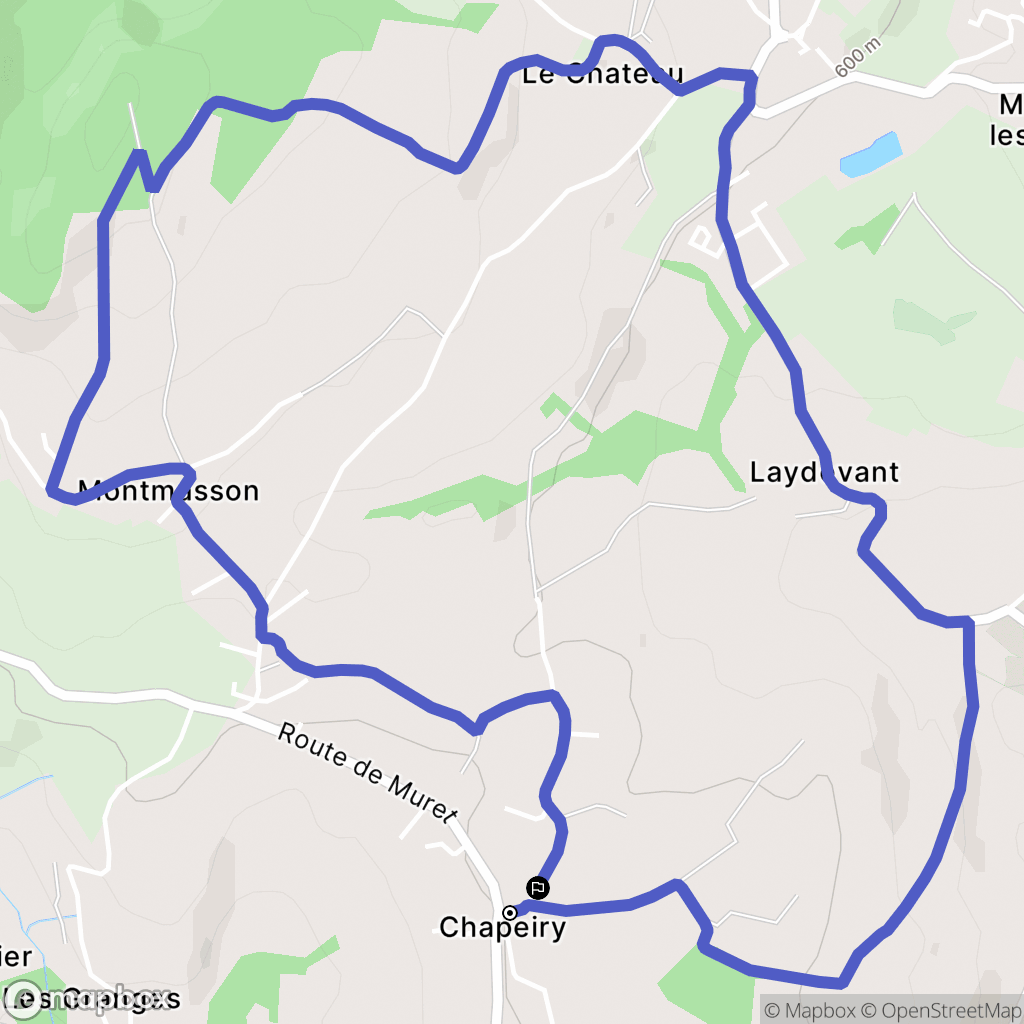 Chapeiry : carte du parcours de randonnée - France