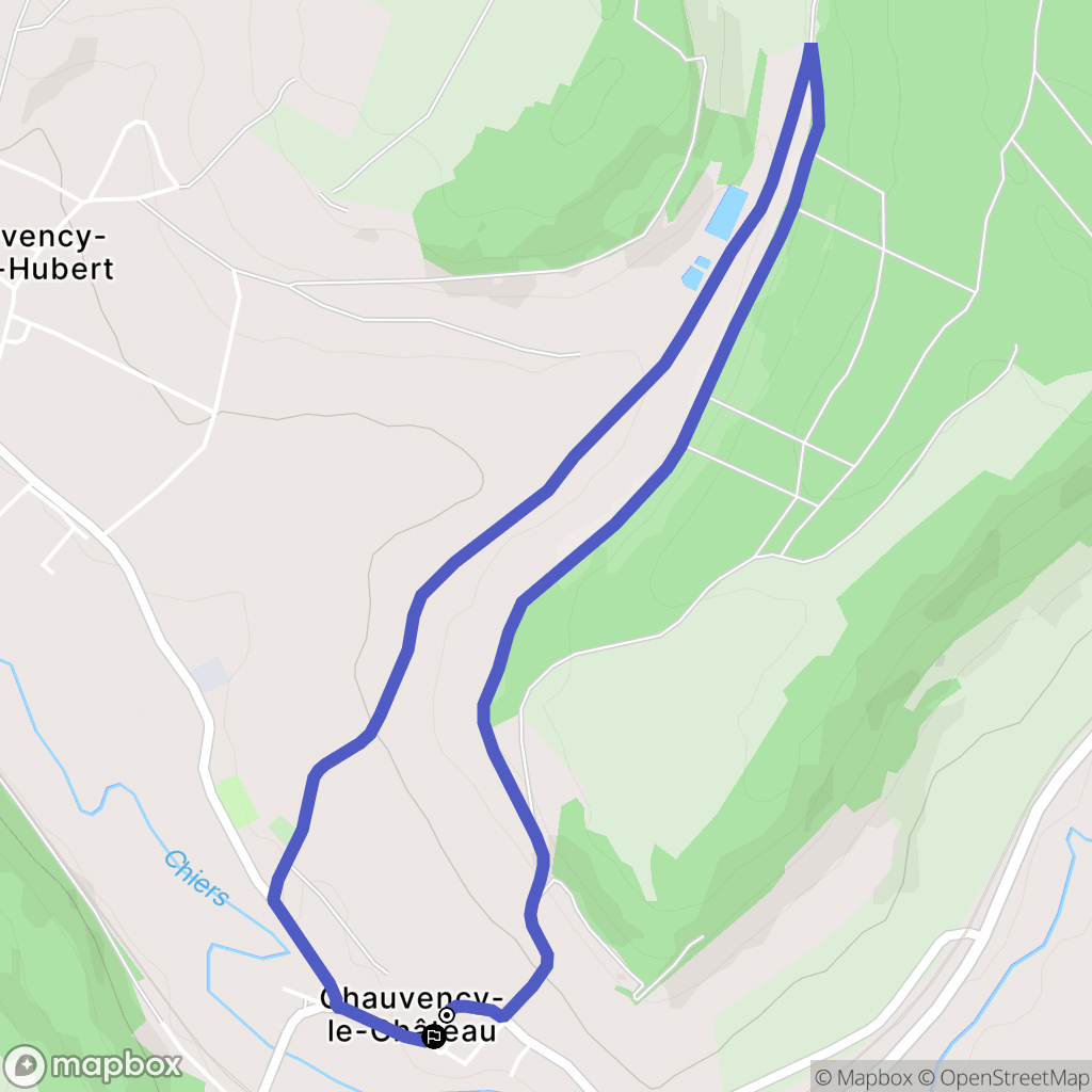Chauvency-le-Château : carte du parcours de randonnée - France