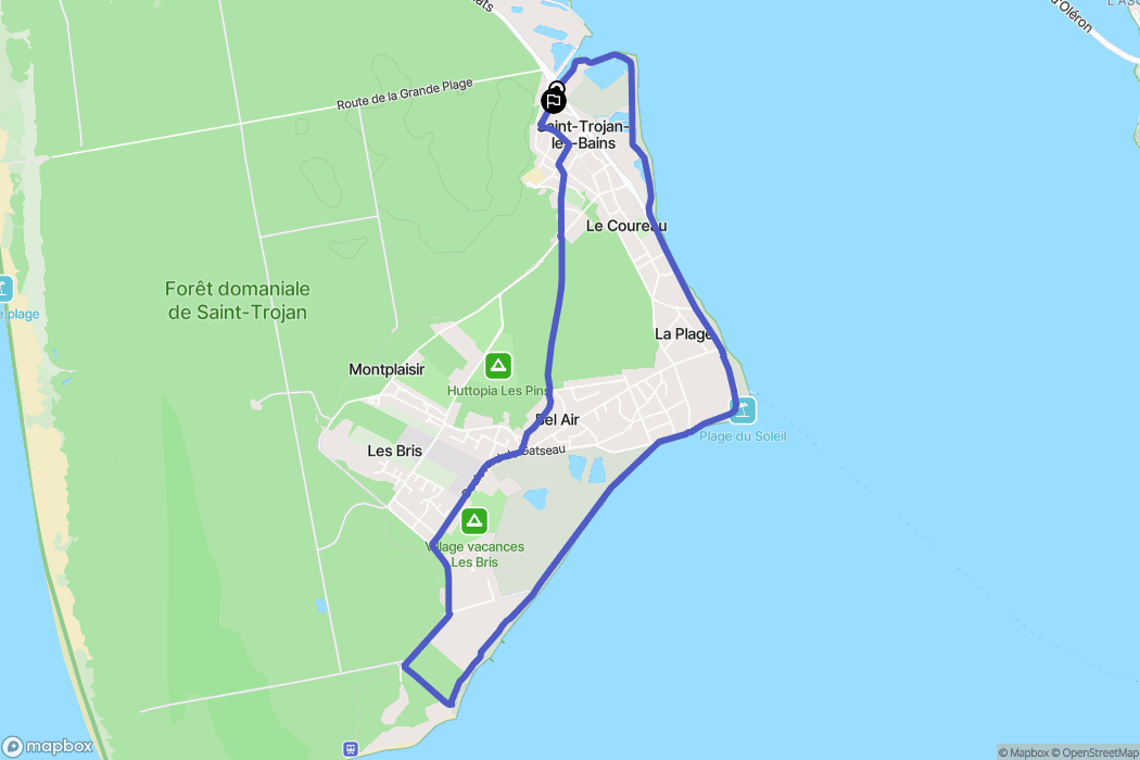 Saint-Trojan-les-Bains : carte du parcours de randonnée - France