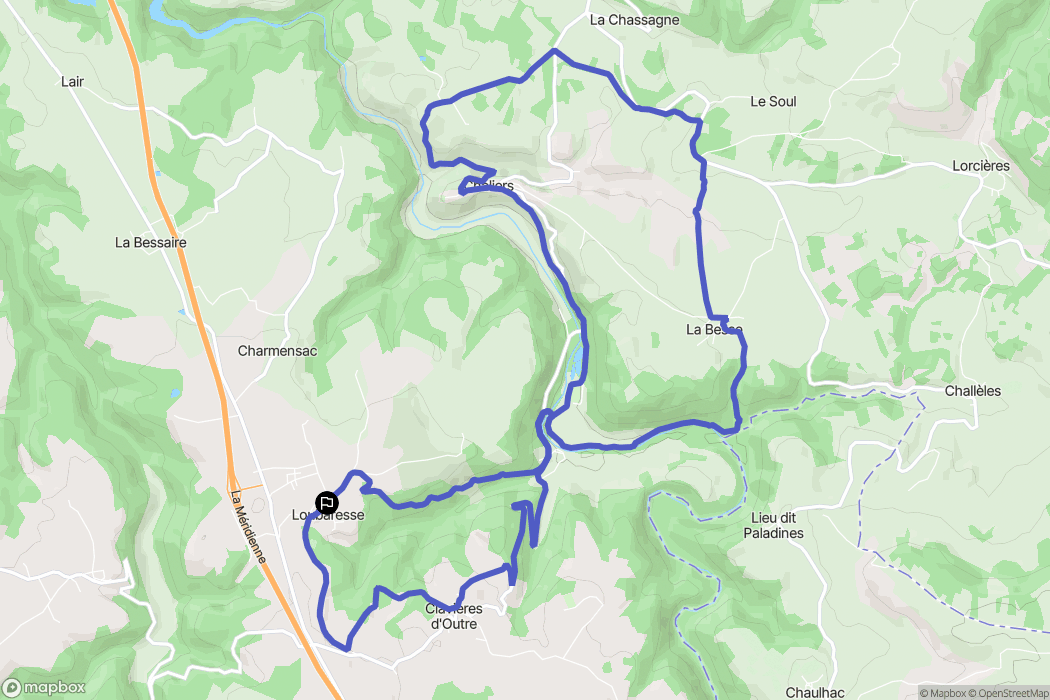 Val-d'Arcomie : carte du parcours de randonnée - France