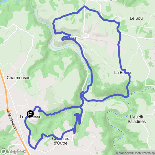 Val-d'Arcomie : carte du parcours de randonnée - France