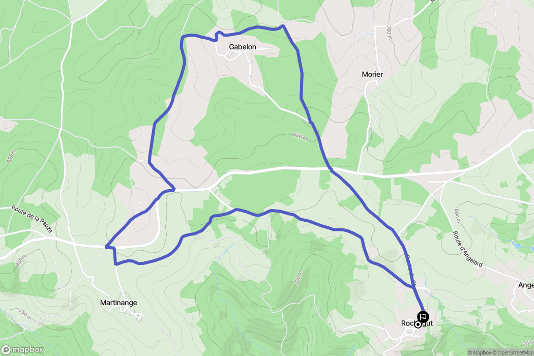 Rozier-Côtes-d'Aurec : carte du parcours de randonnée - France