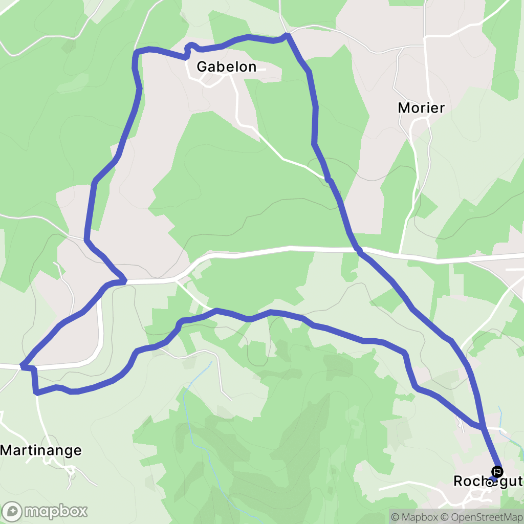 Rozier-Côtes-d'Aurec : carte du parcours de randonnée - France