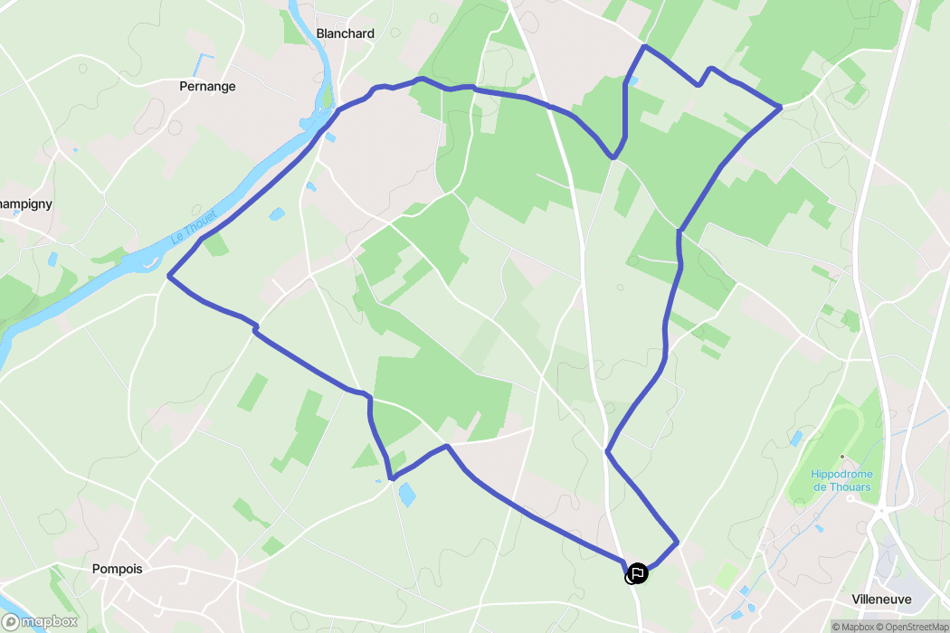 Sainte-Verge : carte du parcours de randonnée - France