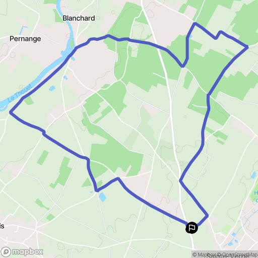 Sainte-Verge : carte du parcours de randonnée - France