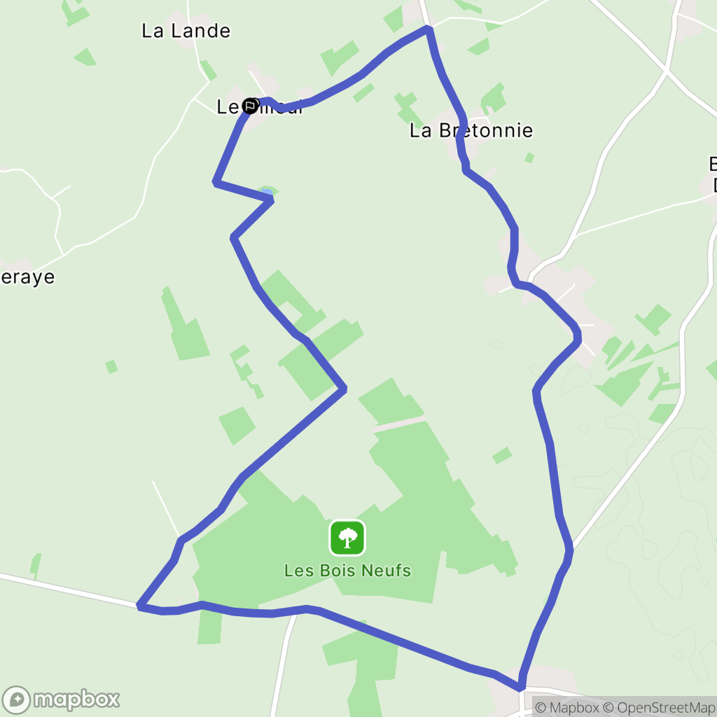 Mesnils-sur-Iton : carte du parcours de randonnée - France