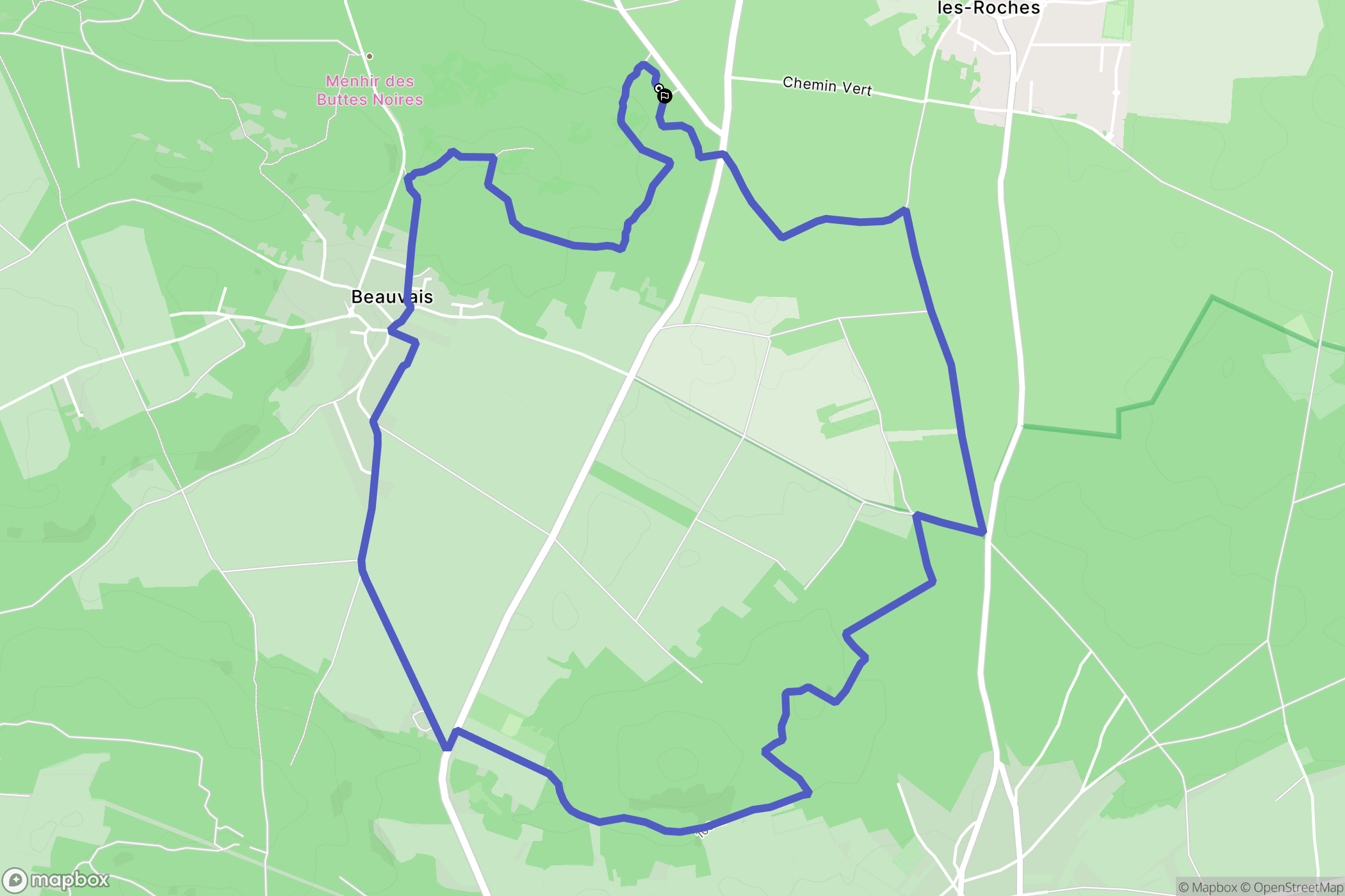 Champcueil : carte du parcours de randonnée - France