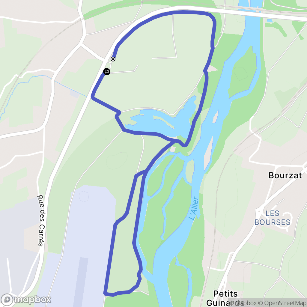 Saint-Rémy-en-Rollat : carte du parcours de randonnée - France