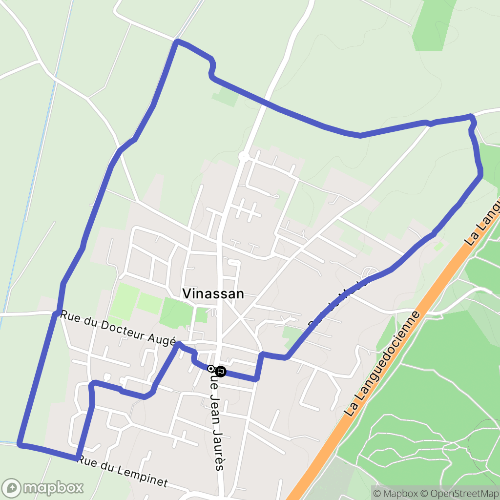 Vinassan : carte du parcours de randonnée - France