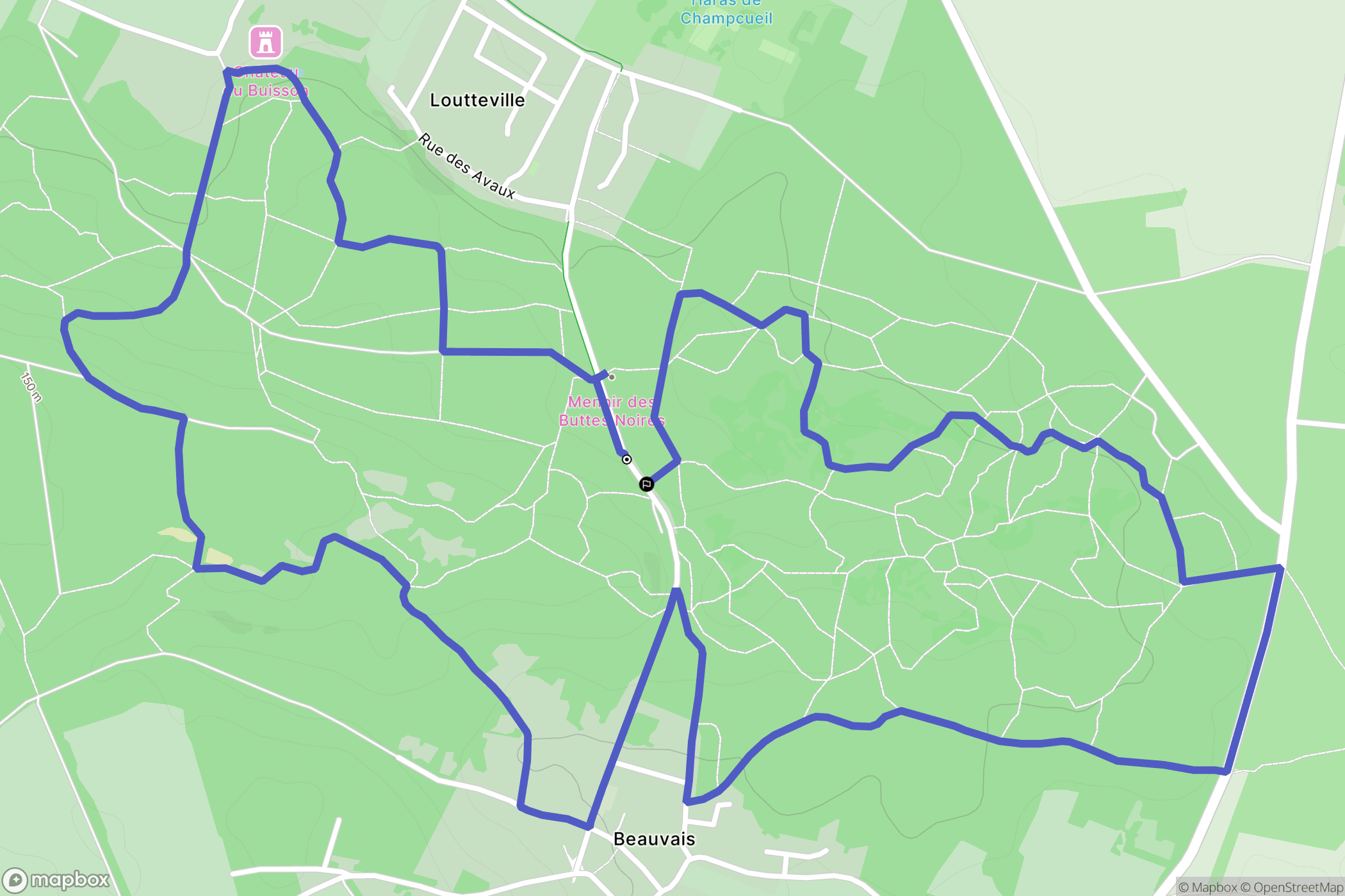 Champcueil : carte du parcours de randonnée - France