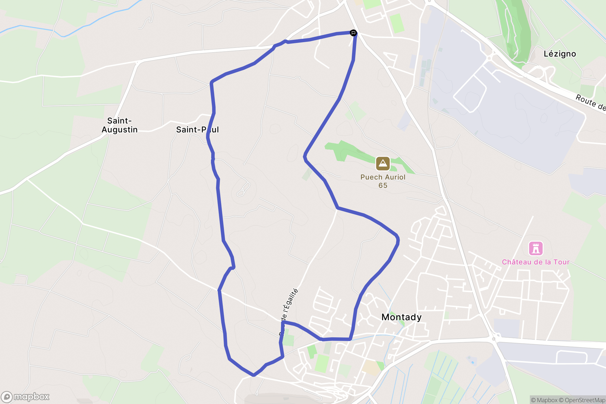 Maureilhan : carte du parcours de randonnée - France