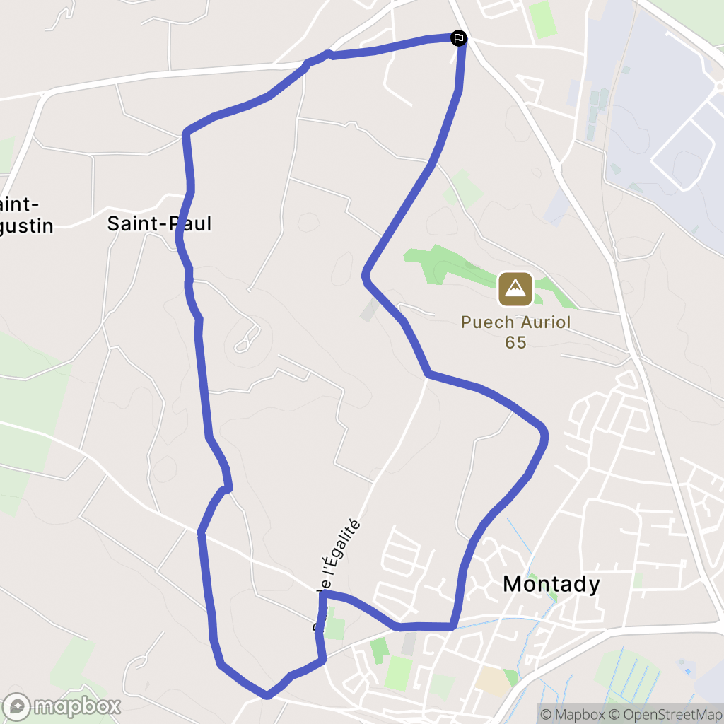 Maureilhan : carte du parcours de randonnée - France
