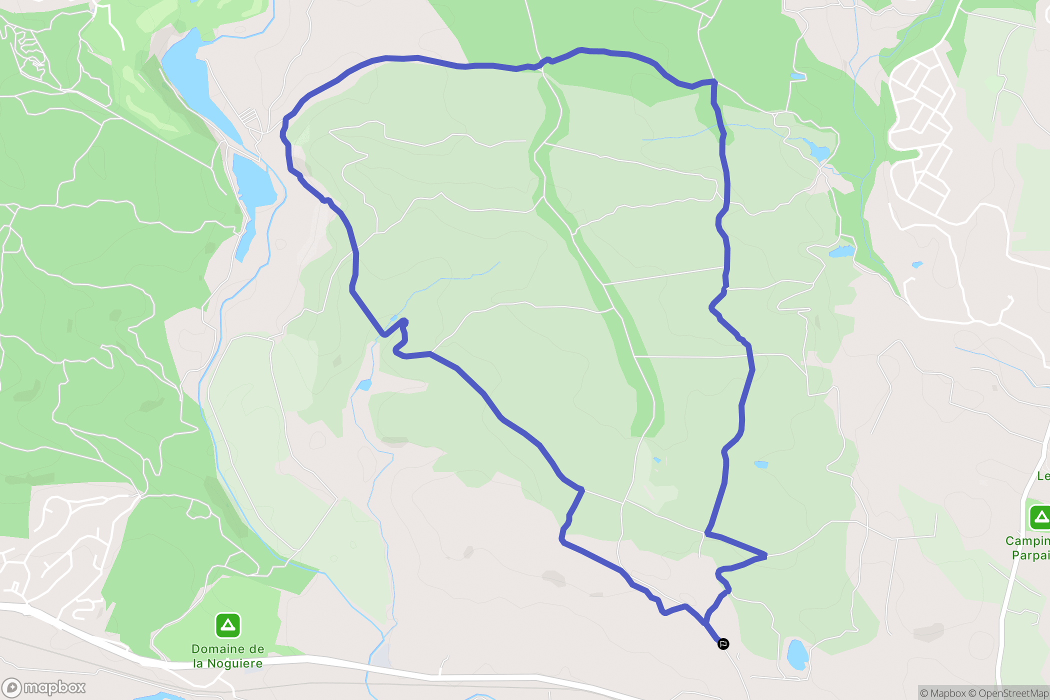 Roquebrune-sur-Argens : carte du parcours de randonnée - France