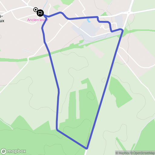 Noidans-le-Ferroux : carte du parcours de randonnée - France