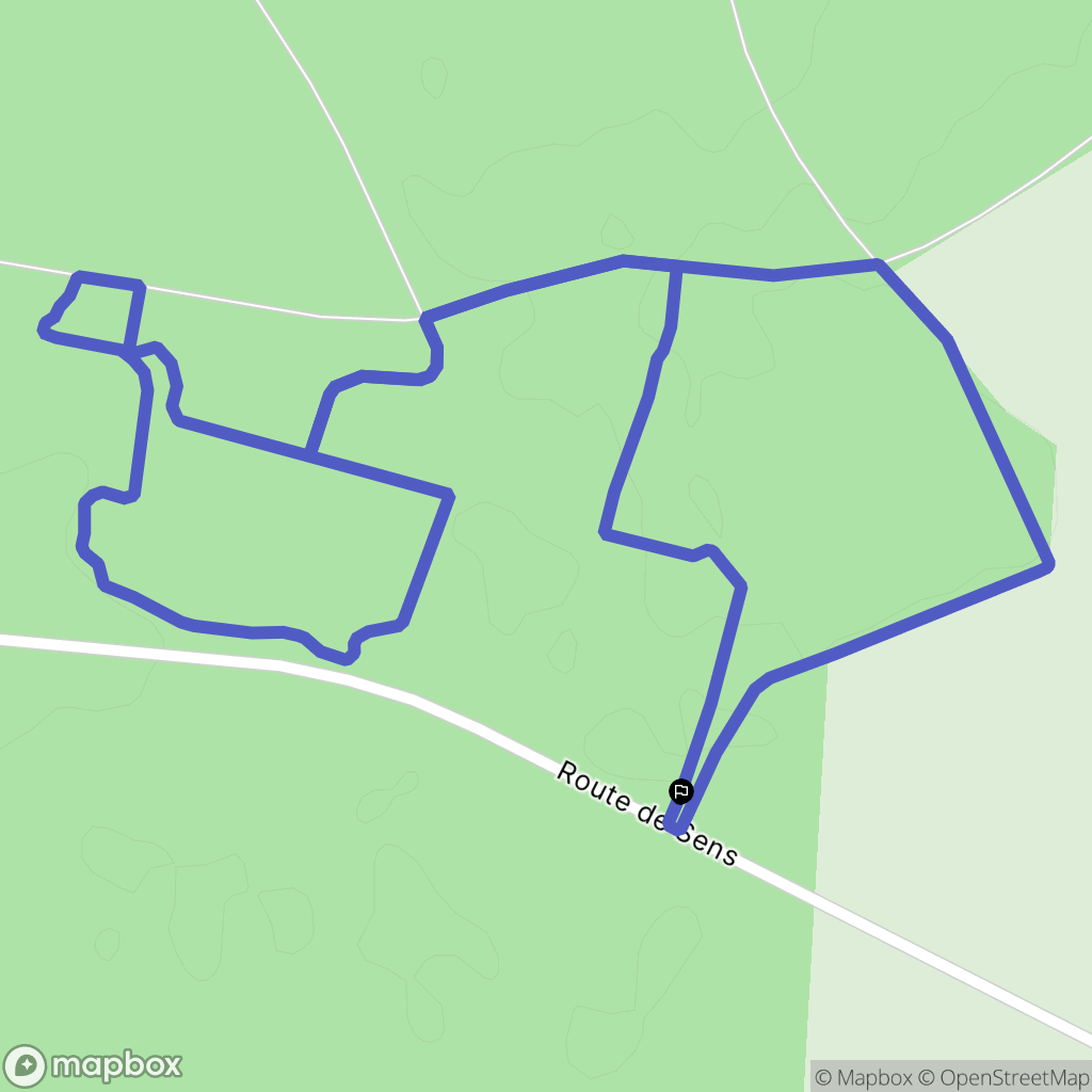 Poligny : carte du parcours de randonnée - France