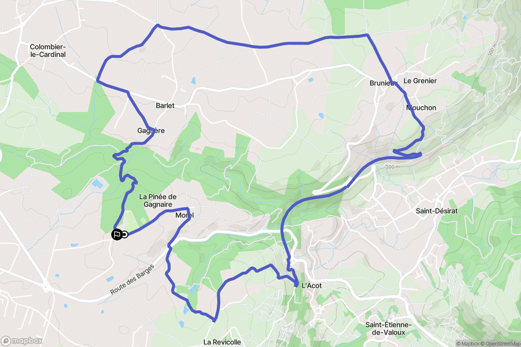 Saint-Cyr : carte du parcours de randonnée - France