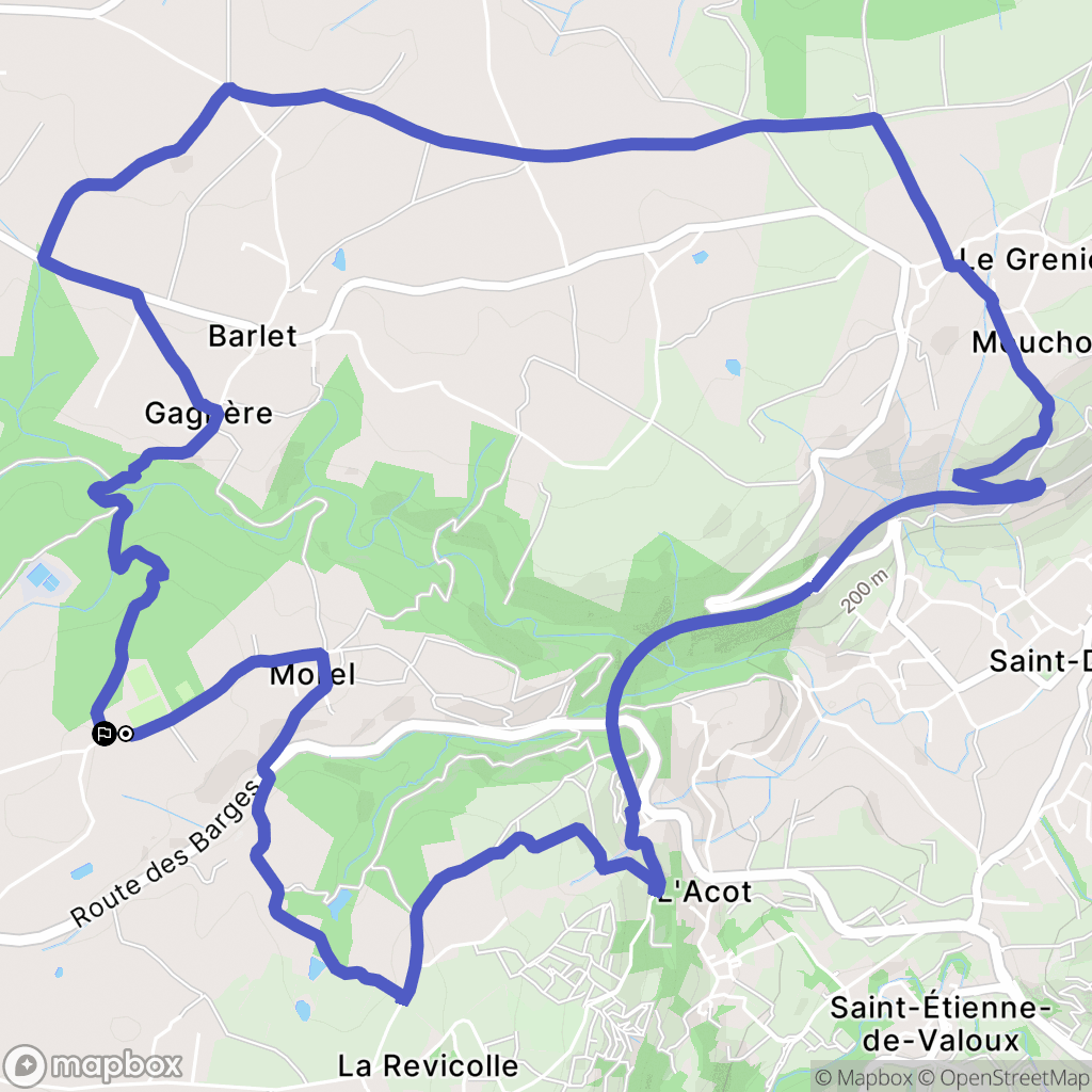 Saint-Cyr : carte du parcours de randonnée - France