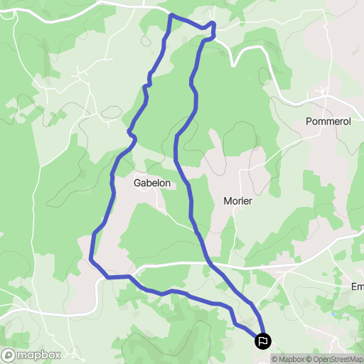 Rozier-Côtes-d'Aurec : carte du parcours de randonnée - France