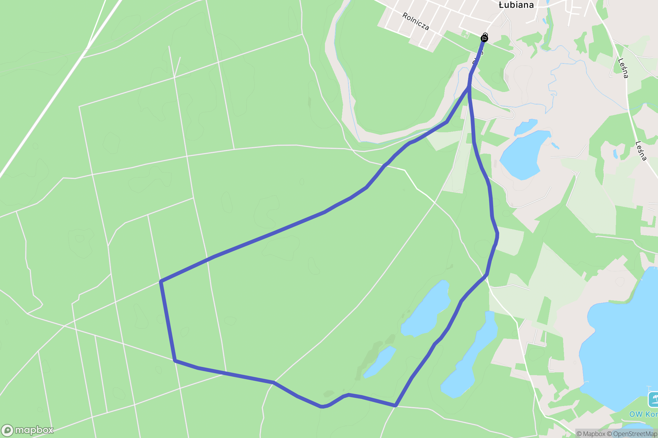 Łubiana: mapa trasy - Poland